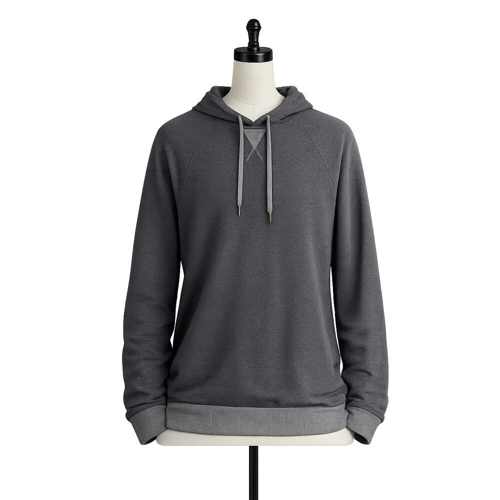 Orvis Men's Charcoal Gray Hooded Pullover Sweater Hoodie - Size Large
